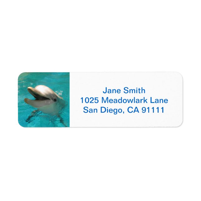 Mejling Dolphin Returadress Etikett (Framsidan)