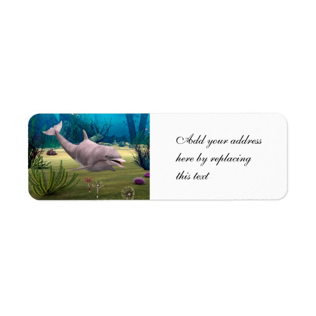 Mejling Dolphin Returadress Etikett (Framsidan)