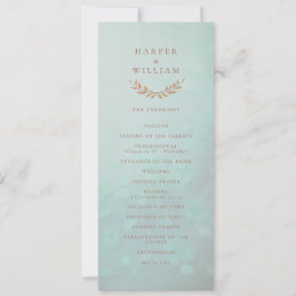 Mejonischprogrammet Soft aqua blommigt bröllop Inbjudningar