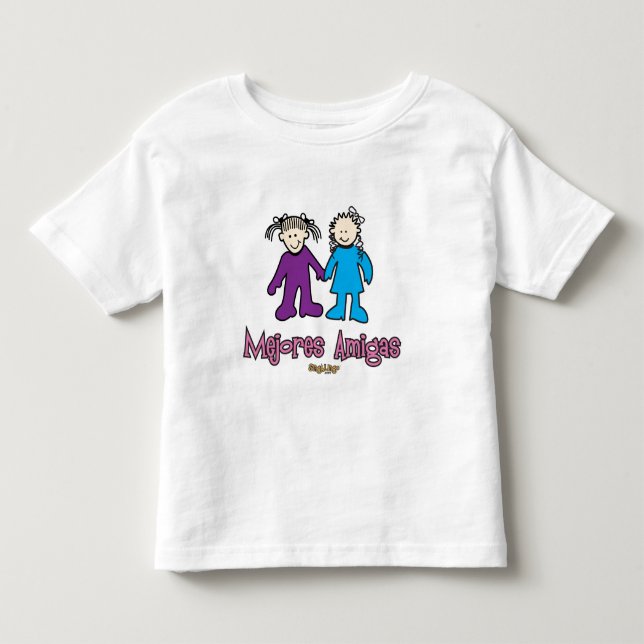 Mejores Amigas (Best Friends) 2 Girls Tee (Framsida)