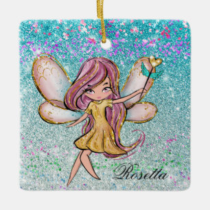 Mejsterdamm av Guld Lila Blue Glitter Gnistra Fair Julgransprydnad Keramik