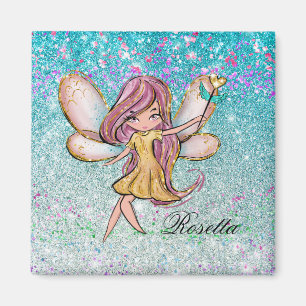Mejsterdamm av Guld Lila Blue Glitter Gnistra Fair Magnet