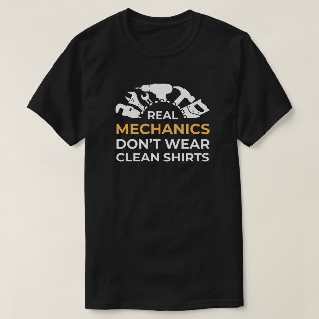 Mekanik Bäror inte rengöringsskjortor | Funny Mech T Shirt (Design framsida)