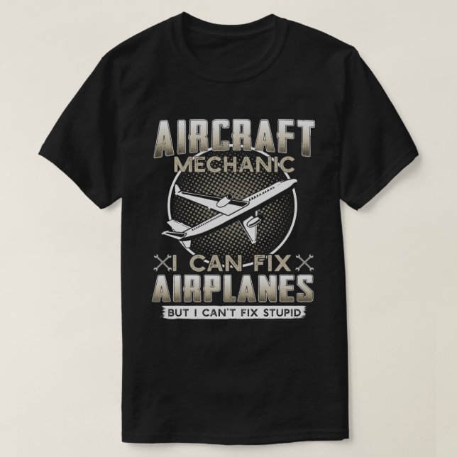 Mekanik för flygplan Jag kan fixa flygplan, men ja T Shirt (Design framsida)