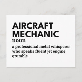 Mekanik för luftfartyg - Humor-definition Helg Vykort
