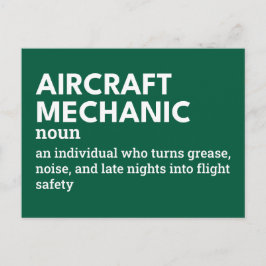 Mekanik för luftfartyg - Lönsam jobbdefinition Helg Vykort