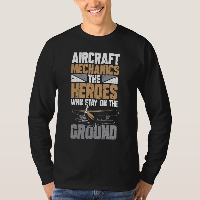 Mekanik för luftfartyg t shirt (Framsida)