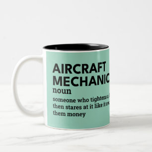 Mekanik för luftfartyg - Witty Definition Mugg