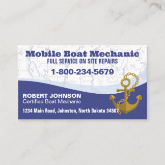 Mekanik för mobilbåtar visitkort
