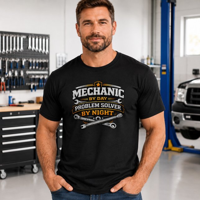Mekaniker Dag Problemlösare Natt T Shirt (Skapare uppladdad)