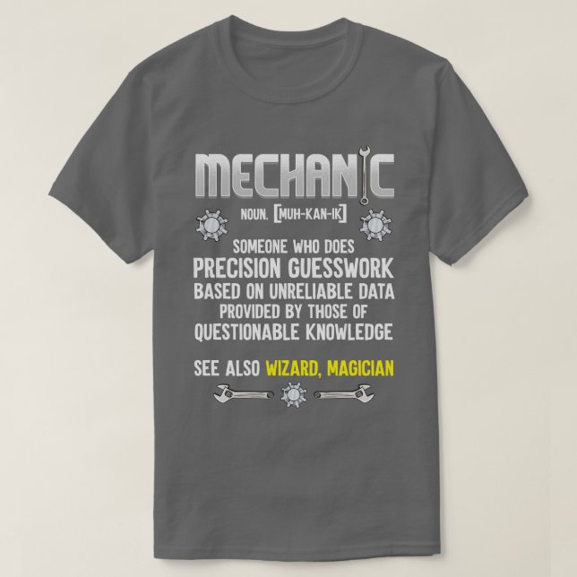 Mekaniker definition t shirt (Design framsida)