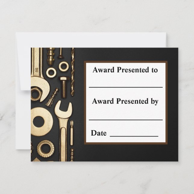 Mekaniker. Diplombelägg. Meddelande (Framsida)