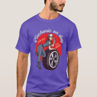Mekaniker i tjänst Reparera flickbil reparation ve T Shirt