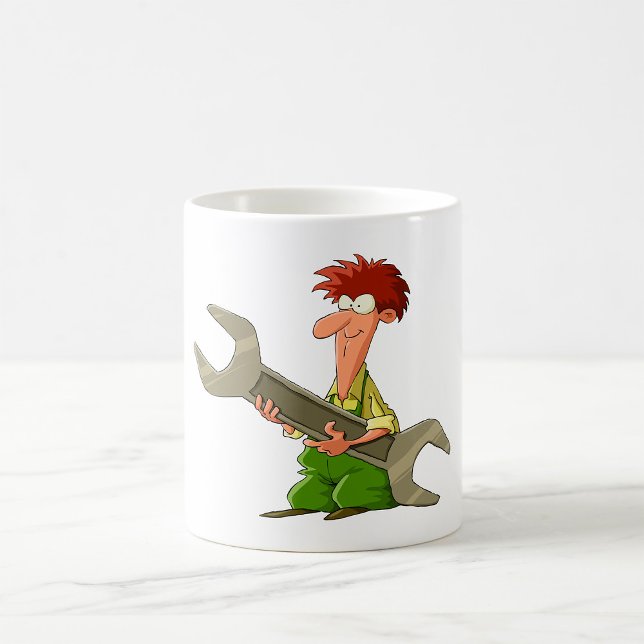 Mekaniker Jätte Skiftnyckel Kaffemugg (Skapare uppladdad)