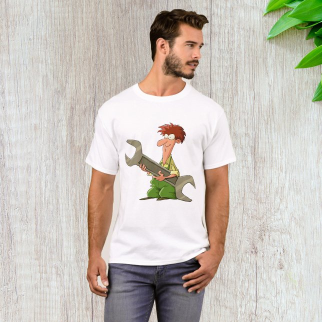 Mekaniker Jätte Skiftnyckel T Shirt (Skapare uppladdad)
