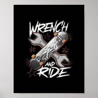 Mekaniker Och Skateboardåkare - Skateboard Och Skr Poster
