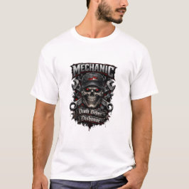 Mekaniker Skalle Död Före Vanära Mörk T-Shirt