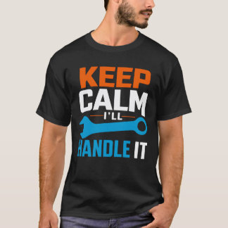 Mekaniker Skiftnyckel Rolig Handyman T-Shirt