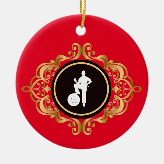 Mekanikerdagen Victorian stil julgransprydnad Keramik (Framsidan)