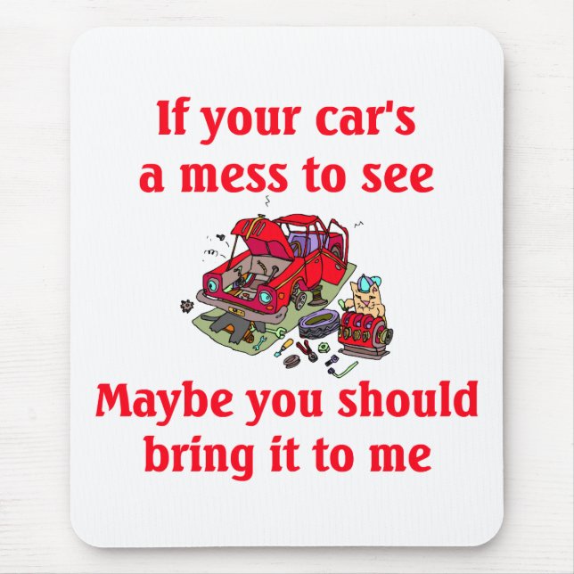 Mekanikermusen vadderar - skräddarsy musmatta (Framsidan)