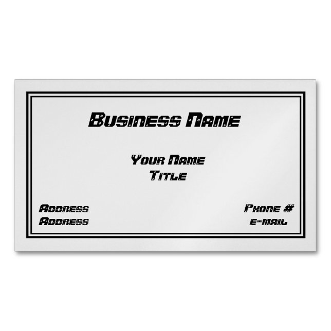 Mekanikern & automatiskn förkroppsligar den magnetiska visitkort (Framsida)