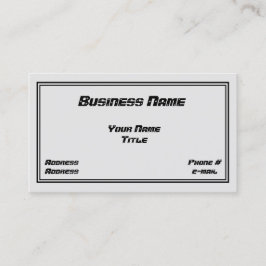 Mekanikern & automatiskn förkroppsligar visitkort