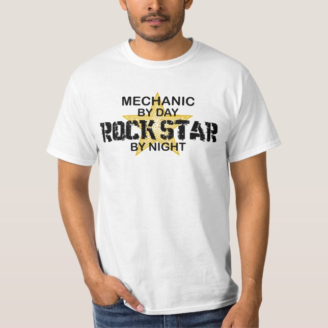 Mekanikerrockstjärna vid natt tee (Framsida)