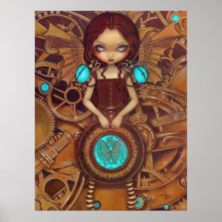 Mekanisk ängel I steampunk Fairy Art Skriv ut Poster