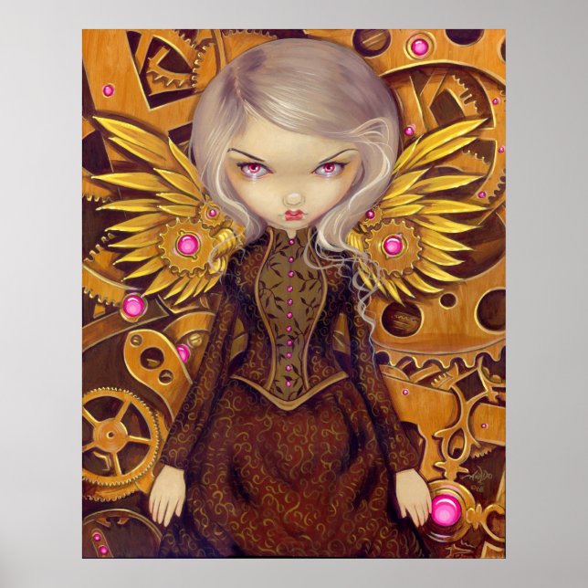 Mekanisk angel II steampunk fairy Art Skriv ut Poster (Framsidan)
