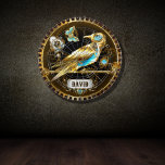 Mekanisk Anpassningsbar för golden Bird Brass Gear Darttavla<br><div class="desc">Upplev kärnan i steampunk stil med vår mekaniska Anpassningsbar av Golden Bird Brass Gear Steampunk Dart Board. Detta utsökta biet i steampunk konst är försedd med uppgifter om merifiering, inklusive en bedövande guldfågel, intrikata klämmor och en kantande steampunk-fjäril och nycklar. Njut av fantasi och äventyr när du förlovader i spännande...</div>