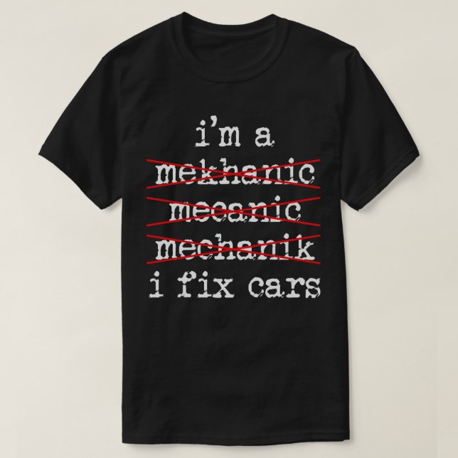 Mekanisk automatisk mekanisk fordonsmekanism t shirt (Design framsida)