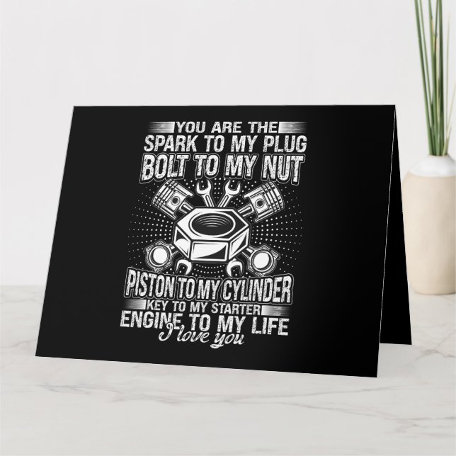 Mekanisk bil Guy Bolt till min Nöt-kolv till mitt  Kort (Framsida)