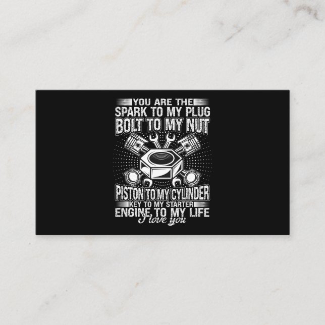 Mekanisk bil Guy Bolt till min Nöt-kolv till mitt  Visitkort (Framsida)