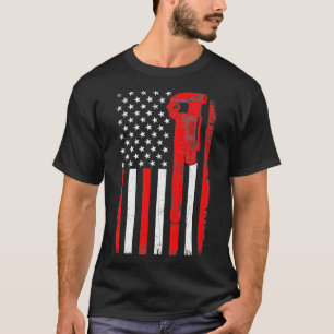 Mekanisk CNC-Handyman i Verktyg USA flagga T Shirt