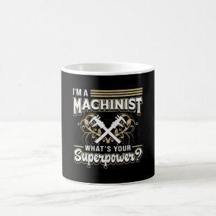 Mekanisk CNC-maskinist i Maskin superpower Gift Kaffemugg