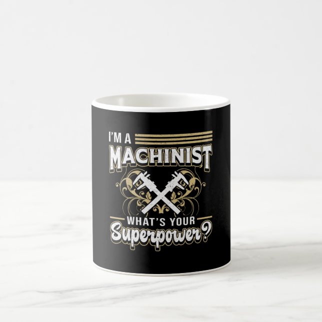 Mekanisk CNC-maskinist i Maskin superpower Gift Kaffemugg (Center)