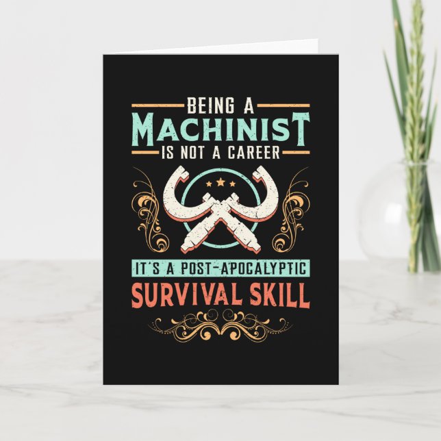 Mekanisk CNC-maskinist Maskin-gift-Idea Kort (Framsida)