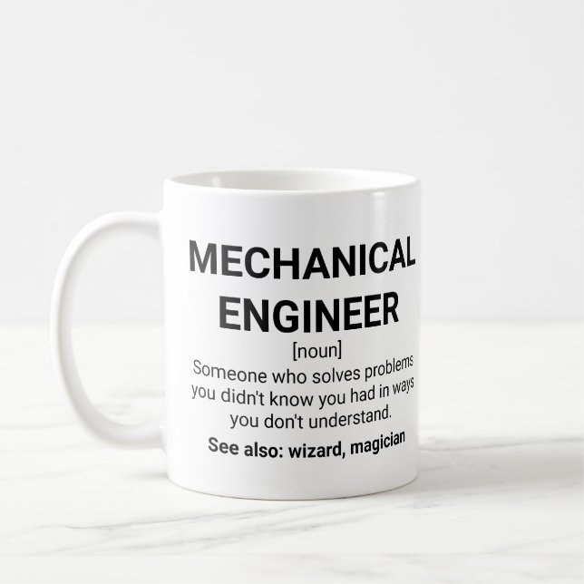 Mekanisk definition av Ingenjör Noun Kaffemugg (Vänster)