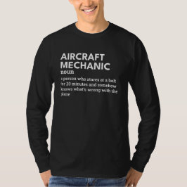 Mekanisk definition av luftfartyg - Humor T Shirt