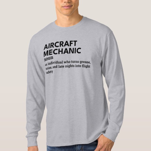 Mekanisk definition av luftfartyg - UnderhållsPro T Shirt (Framsida)