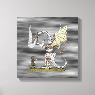 Mekanisk dragon canvastryck