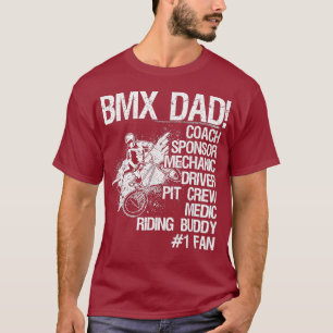 Mekanisk drivrutin för BMX Pappa Coach Sponsor T Shirt