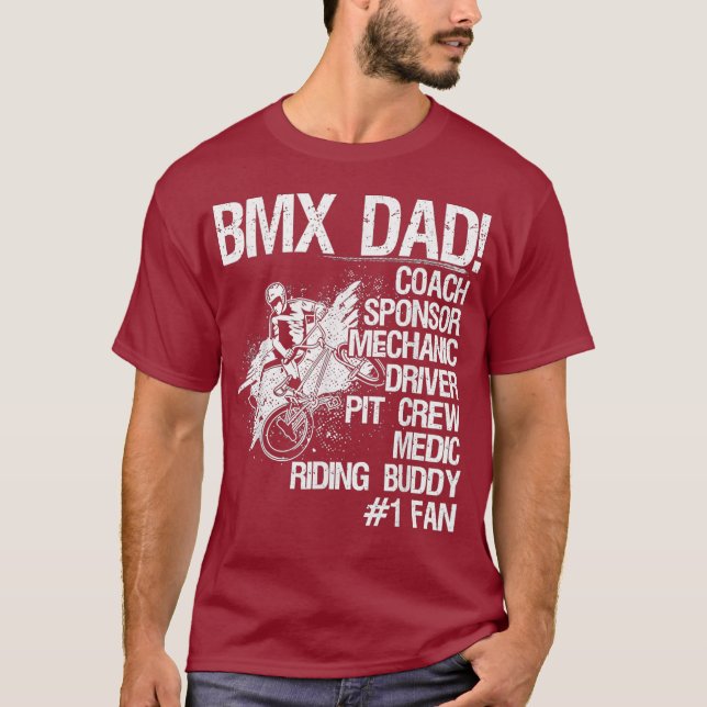 Mekanisk drivrutin för BMX Pappa Coach Sponsor T Shirt (Framsida)