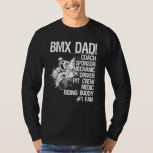 Mekanisk drivrutin för BMX Pappa Coach Sponsor T Shirt