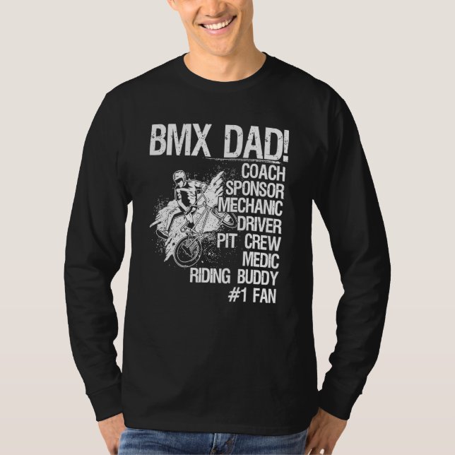 Mekanisk drivrutin för BMX Pappa Coach Sponsor T Shirt (Framsida)