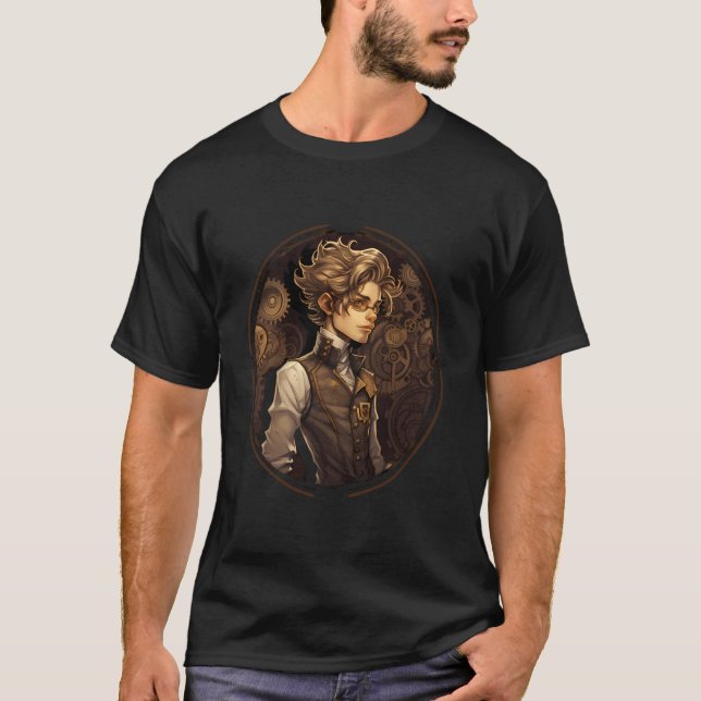 Mekanisk elegance Steampunk Aristoatic Charm T Shirt (Framsida)