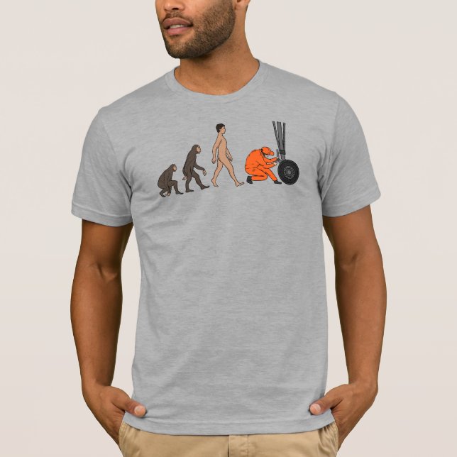 Mekanisk evolutionstekniker för luftfartyg t shirt (Framsida)