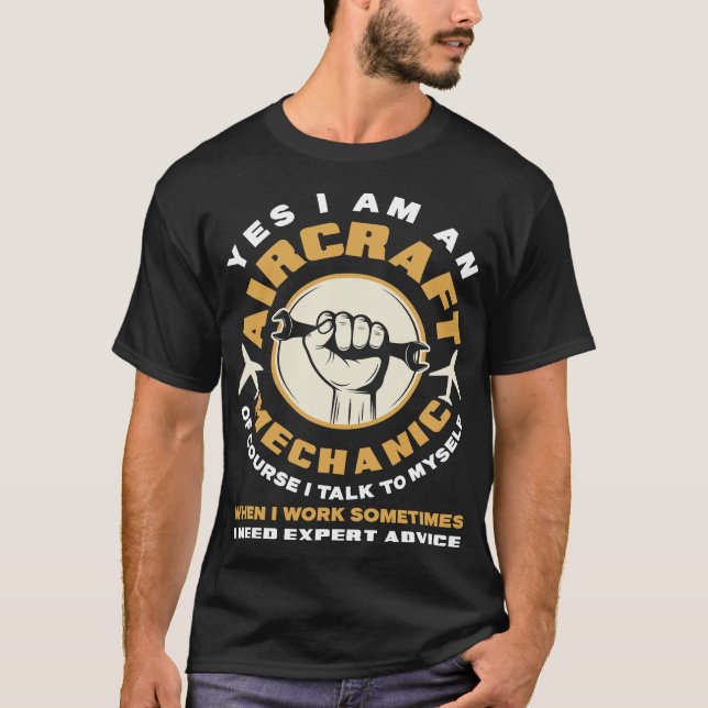 Mekanisk expert på luftfart - finansflyg M T Shirt (Framsida)