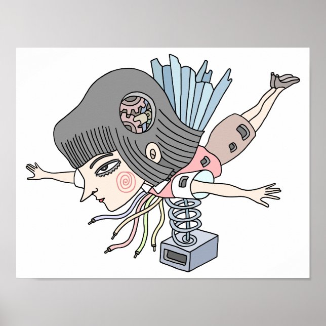 Mekanisk fantasiflicka. poster (Framsidan)