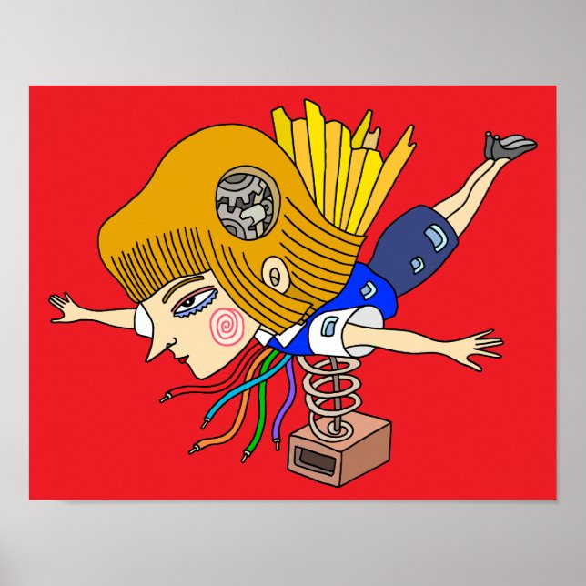 Mekanisk fantasiflicka. poster (Framsidan)